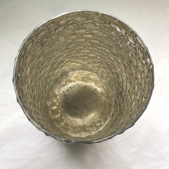 Silver mercury glass nautical glass vase - Picture 3 of 6